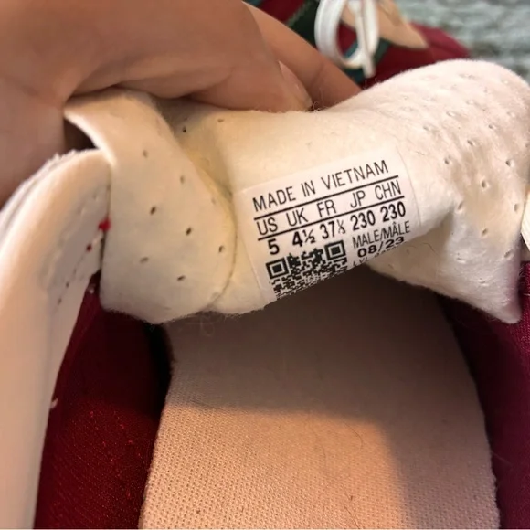 adidas Gazelle Women’s Suede Sneakers — Burgundy Pink Green - Picture 5 of 5